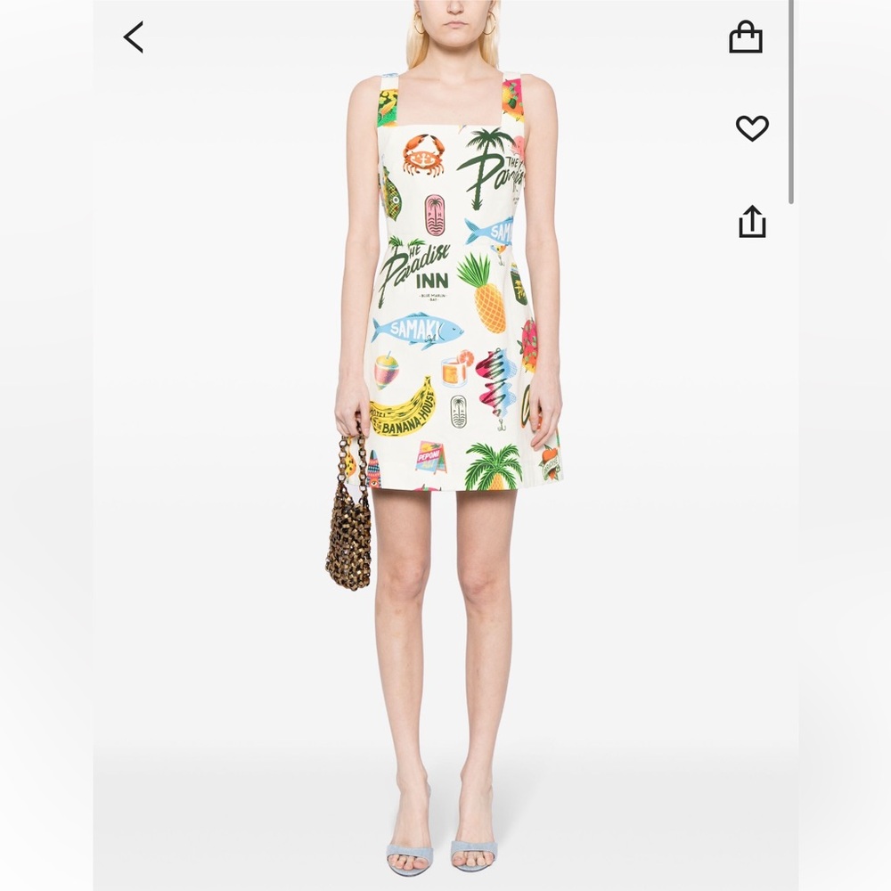 NWT ALÉMAIS Samaki Square-Neck Mini Dress Size US 6 AUS 10